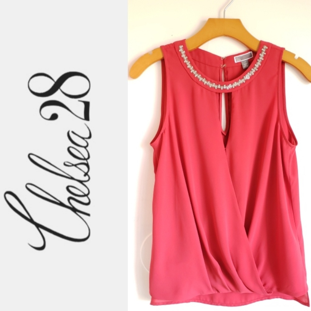 Red Surplice Top
